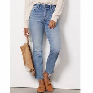 Kut From The Kloth Rosa Ankle Vintage Straight Jeans High Rise Size 6 Light Wash